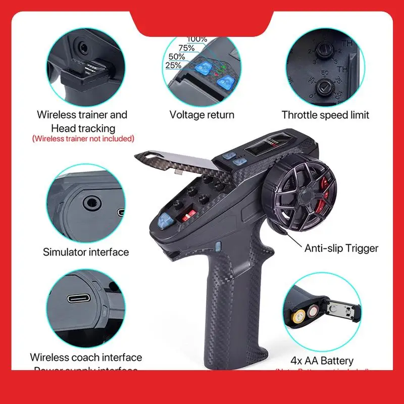 Pour Dumborc X6PM-350 RC émetteur 2.4G 6CH RC télécommande avec récepteur pour RC voiture bateau réservoir