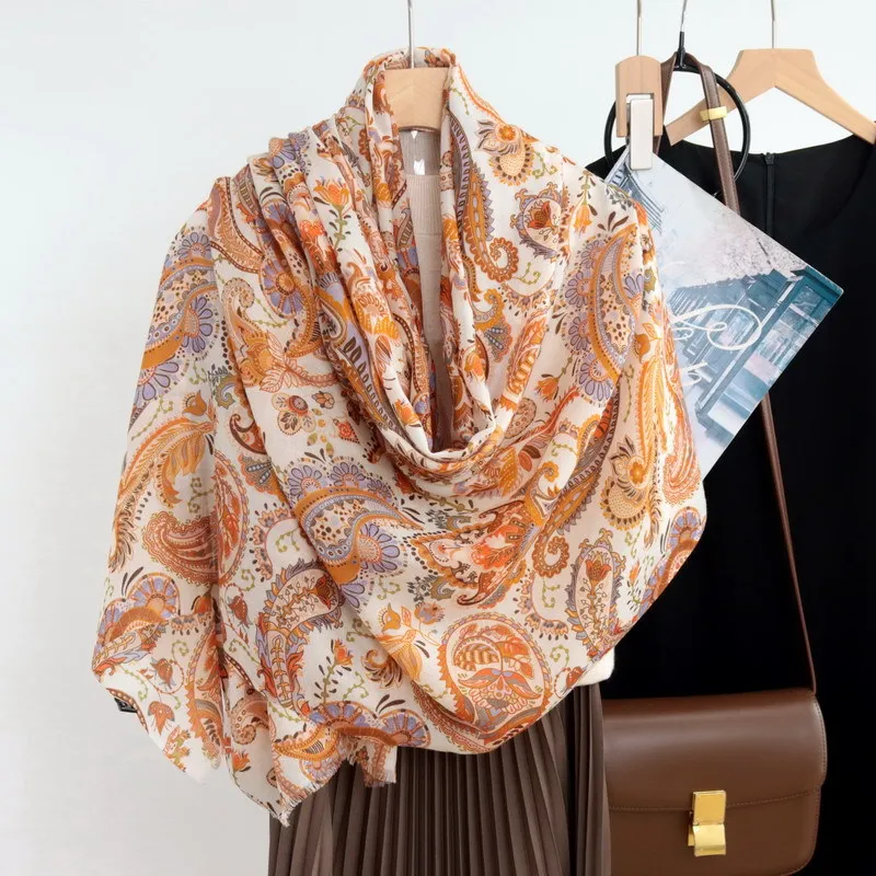 100% Wool Scarf Women Extra Long Oversized 200x100cm Winter Warm Thick Soft Cozy Blanket Shawl Wrap Pashmina Neckerchief Scarves