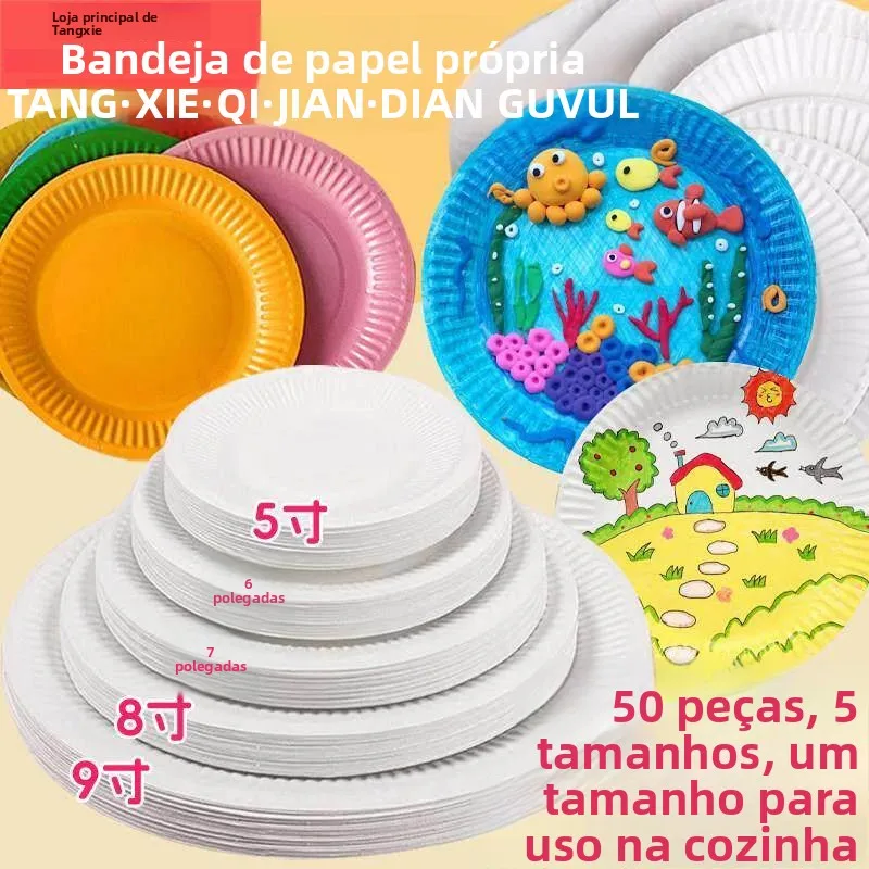 plato-de-papel-desechable-para-pastel-plato-redondo-de-papel-para-manualidades-plato-de-papel-especial-para-pintura-artisti