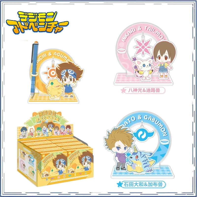 

NEW Digimon Adventure Acrylic pen holder Whole box no-repeat Animation pendant Cute cartoon In shelf Brand new genuine