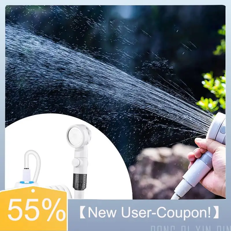 

【Новый конпон пользователя!】Набор для душа под давлением воды Портативный душ Универсальный перезаряжаемый электрический душевой насос для походов и купания