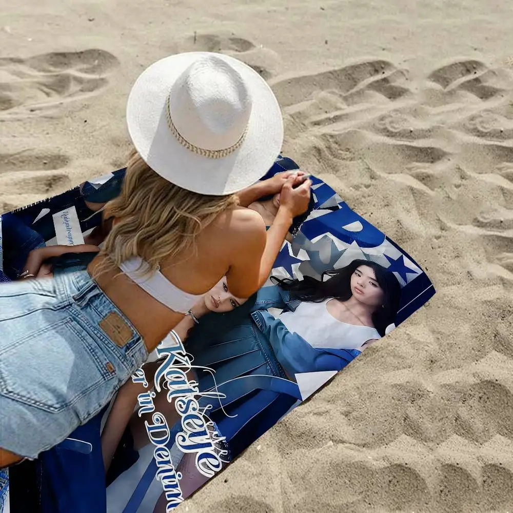 Korea Kpop Band K-katseye Big Microfiber Beach Towels Quick Dry Towel Sand Beach Towels Pool Towel For Travel Swim Pool Yoga