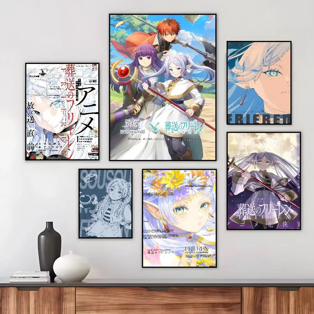 Anime FFrieren Beyond Journeys End MT Poster Art HD Canvas Advanced Aesthetic Printing Paper Wall Art for Living Room Home Decor