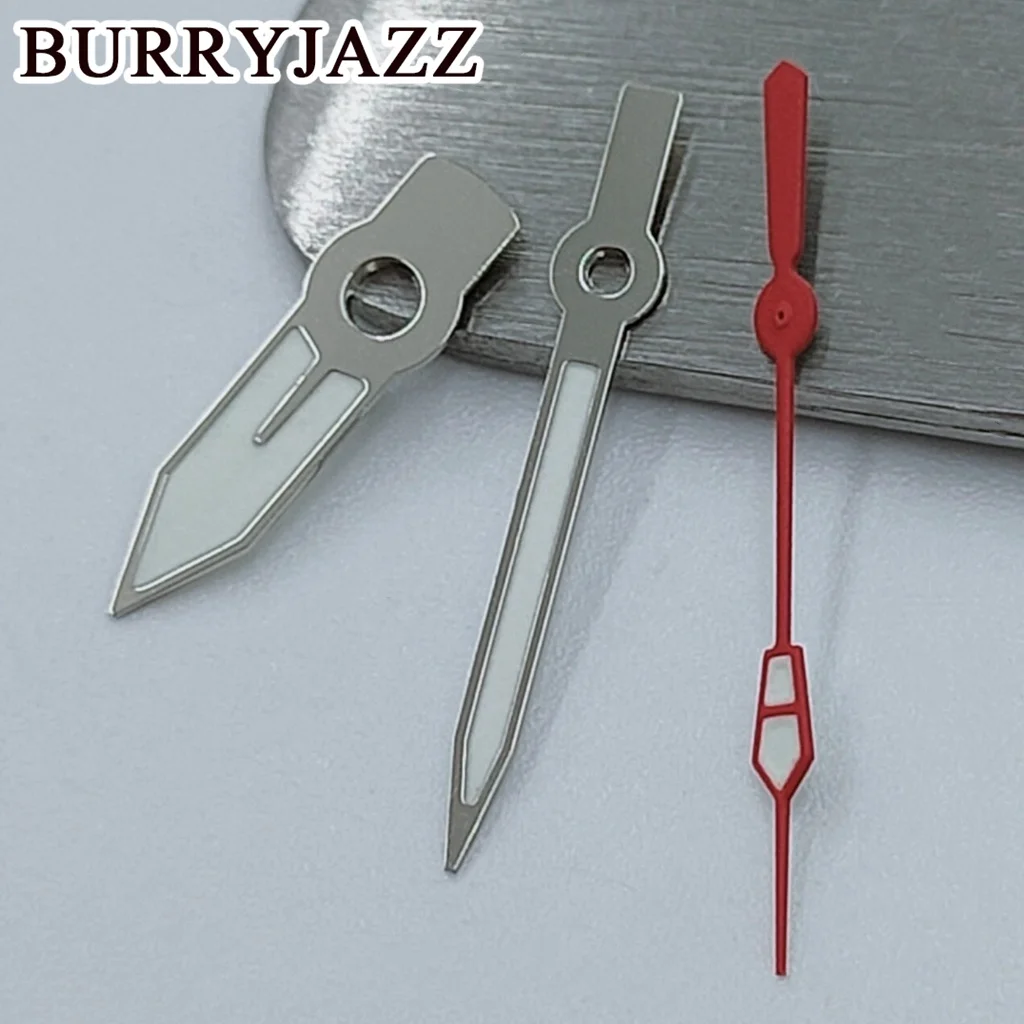 BURRYJAZZ NH35 NH36 NH38 7S26 7S36 4R35 4R36 часы серебряные черные стрелки зеленые светящиеся