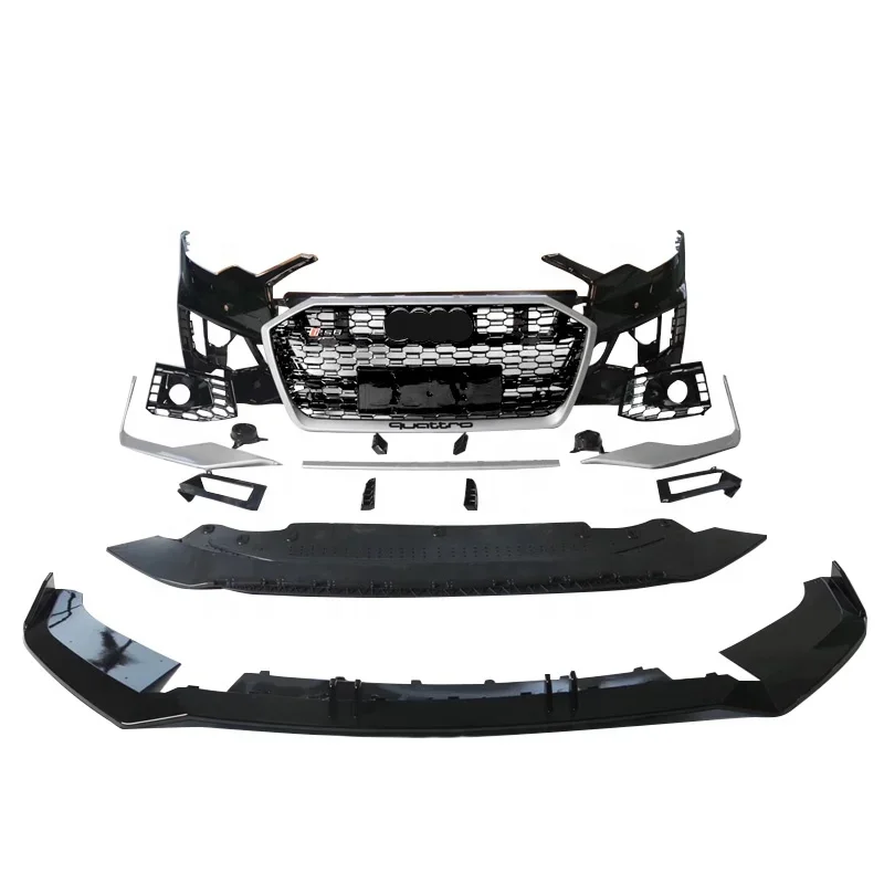 PP plastic front bumper with grill for A6 high quality RS6 facelift front body kit for A6 RS new style 2019