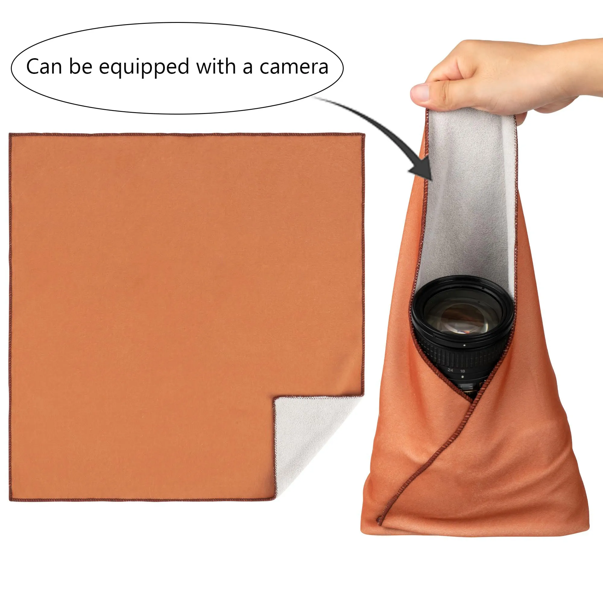 

Foldable Self-Adhesive Camera Protective Cover Soft Plush Anti-Scratch Photography Equipment Magic Storage Cloth Reusable