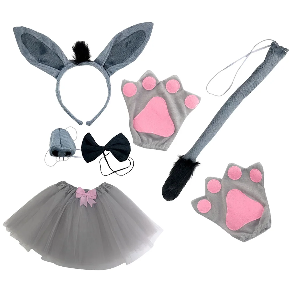 1 Set Ezelkostuum Set Duurzame Stof Dier Cosplay Props Voor Verjaardagsfeestje Stage Performance Fotografie Accessoire Decor