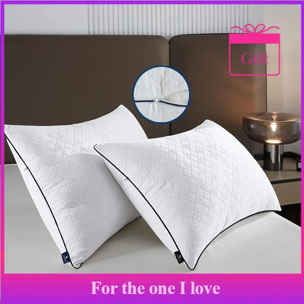 

Two-pack of pillows and mattress covers, ultra-soft and fluffy, made with premium soft down filling, queen-size pillowcases