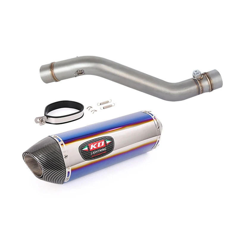 ZX6R For Kawasaki Ninja ZX6R 2024 2025 Mid Exhaust Link Pipe Slip On Muffler Escape Stainless Steel Tail Can With DB Killer