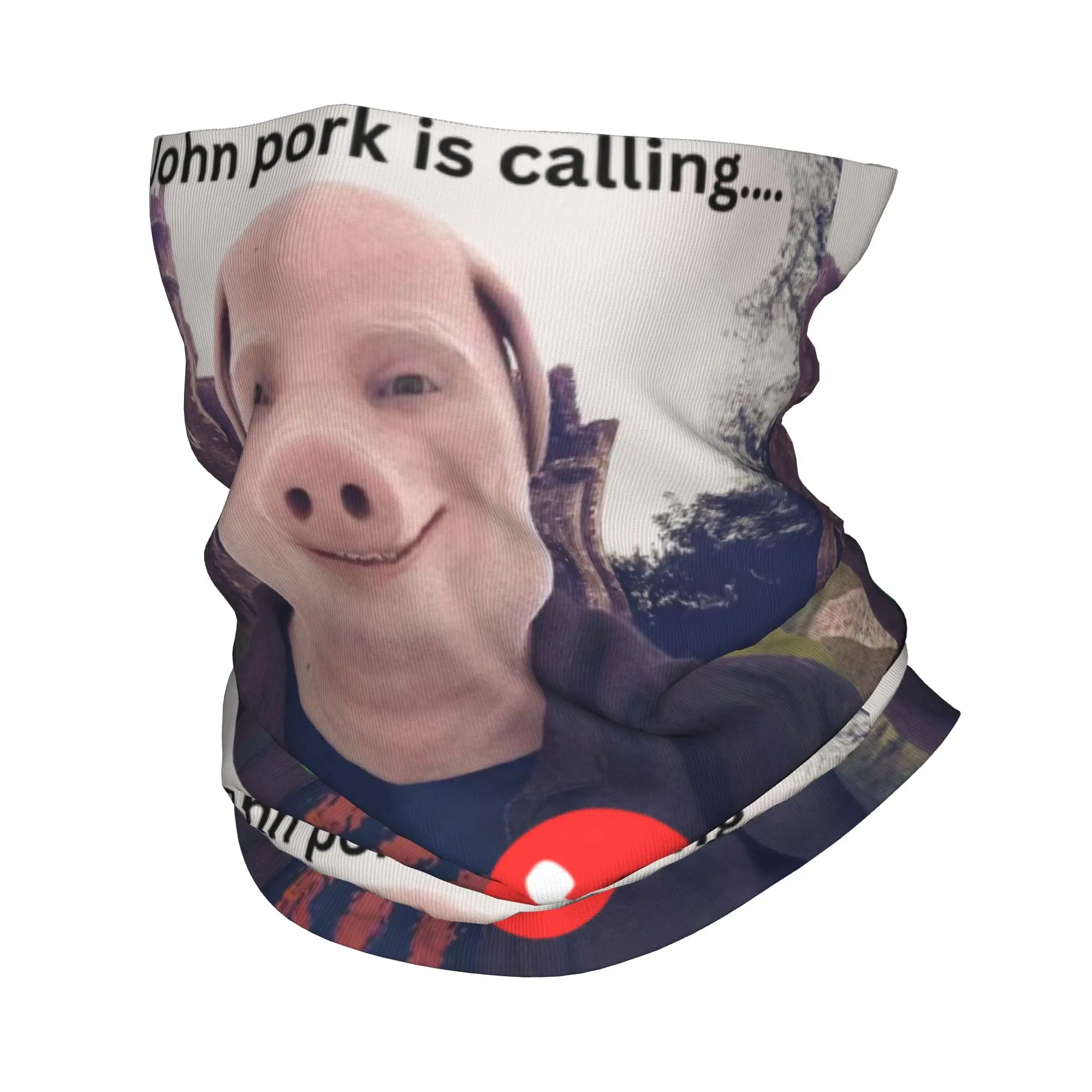 John Pork Is Calling Winter Headband Neck Warmer Women Men Ski Camping Tube Scarf Face Bandana Gaiter