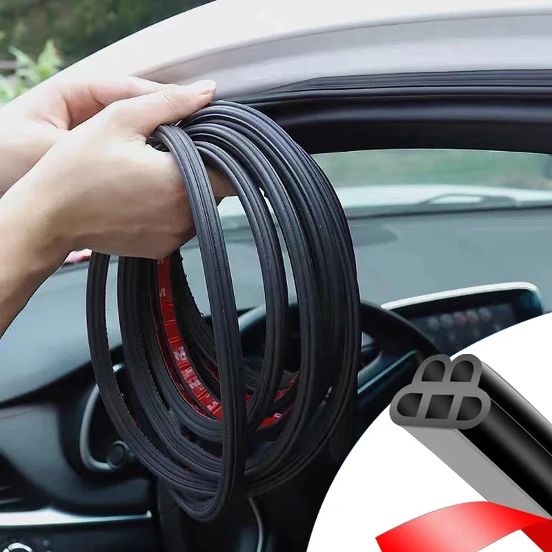 

Car Door Seal Strip Double-Layer Rubber Weatherstrip For Car Hood Trunk Waterproof Noise Insulation Sealing Protector Strips