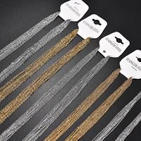 10pcs Gold Color Stainless Steel Link 45/50/55/60CM Bulk Necklace Chains Jewelry Cuban Chains Wholesale Chain Chokers DIY Crafts