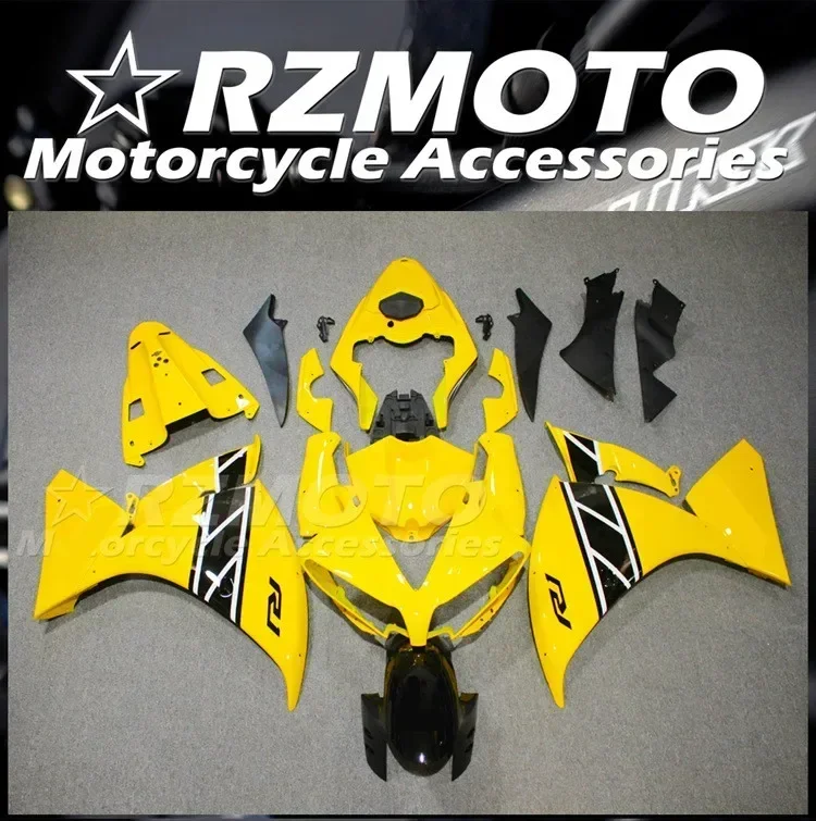 New ABS Motorcycle Bike Whole Fairings Kit Fit for YAMAHA YZF - R1 2012 2013 2014 12 13 14 Bodywork set Black Yellow