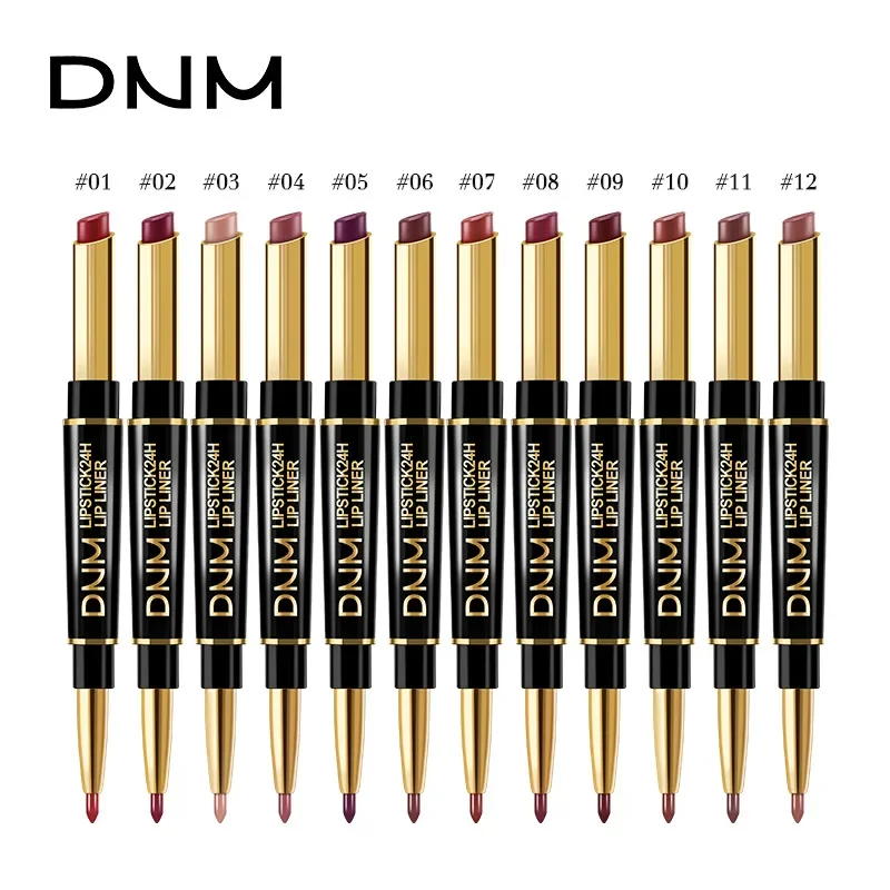 Fluwelen Matte Lip Liner Lipstick Pen Rode Contour Tint 2 in 1 Sexy Naakt Rode Contour Tint non-stick Cup Lipliner Make-up Cosmetische