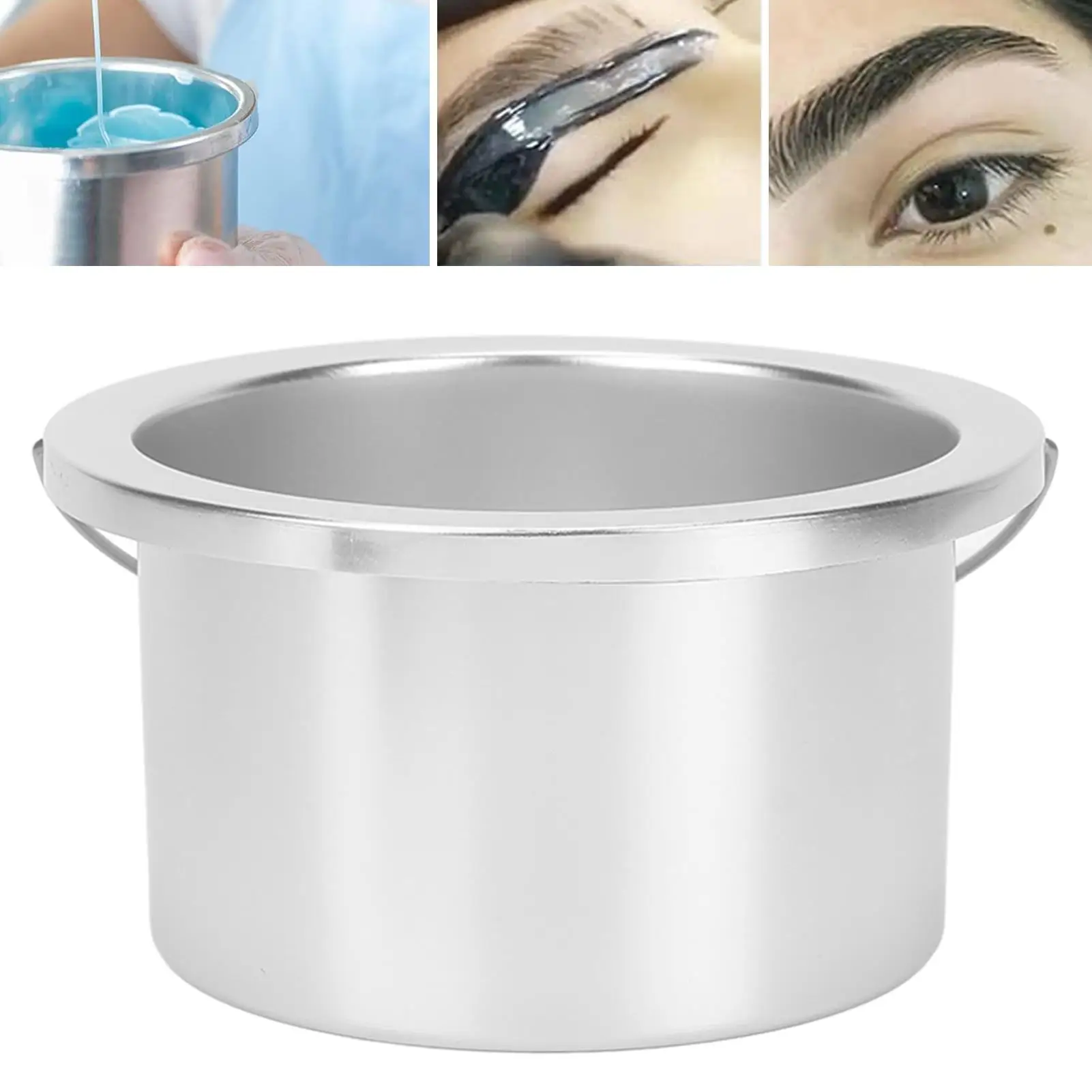 وعاء داخلي لتدفئة الشمع من سبائك الألومنيوم مقاس 4.13 بوصة للتدفئة السريعة حتى وعاء بديل للحرارة باللون الفضي