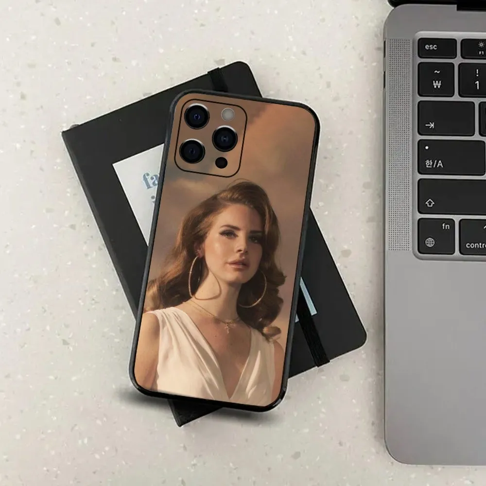 Singer Lana-a D-Del Rey Phone Case For Apple iPhone 15,14,13,12,11,Pro,X,XS,Max,XR,Plus,Mini Soft Black Cover