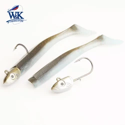10cm Trolling Tail Shad Lure with 15g Jig Head for Pike Fishing Bass Bait Sandeel Eel Soft Baits Boat Fishing Tackle
