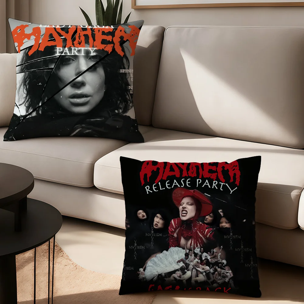 Singer Lady Gaga Mayhem Pillow Case Office Cushions Suitable For Sofa Car Bedroom Decorative Cushion Cover