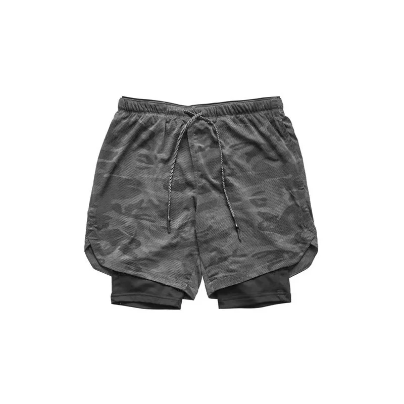 New Men Running Shorts Gym Sports Shorts 2 In 1 Quick Dry Workout Training Gym Fitness Jogging Short Pants Summer Male Short ﻿