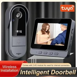 Tuya Wireless Intercom Türklingel Nachtsicht HD 4,3 in lPs Bildschirm wasserdichte Türklingel Kamera smart Home sicherheit Video Durch Glocke