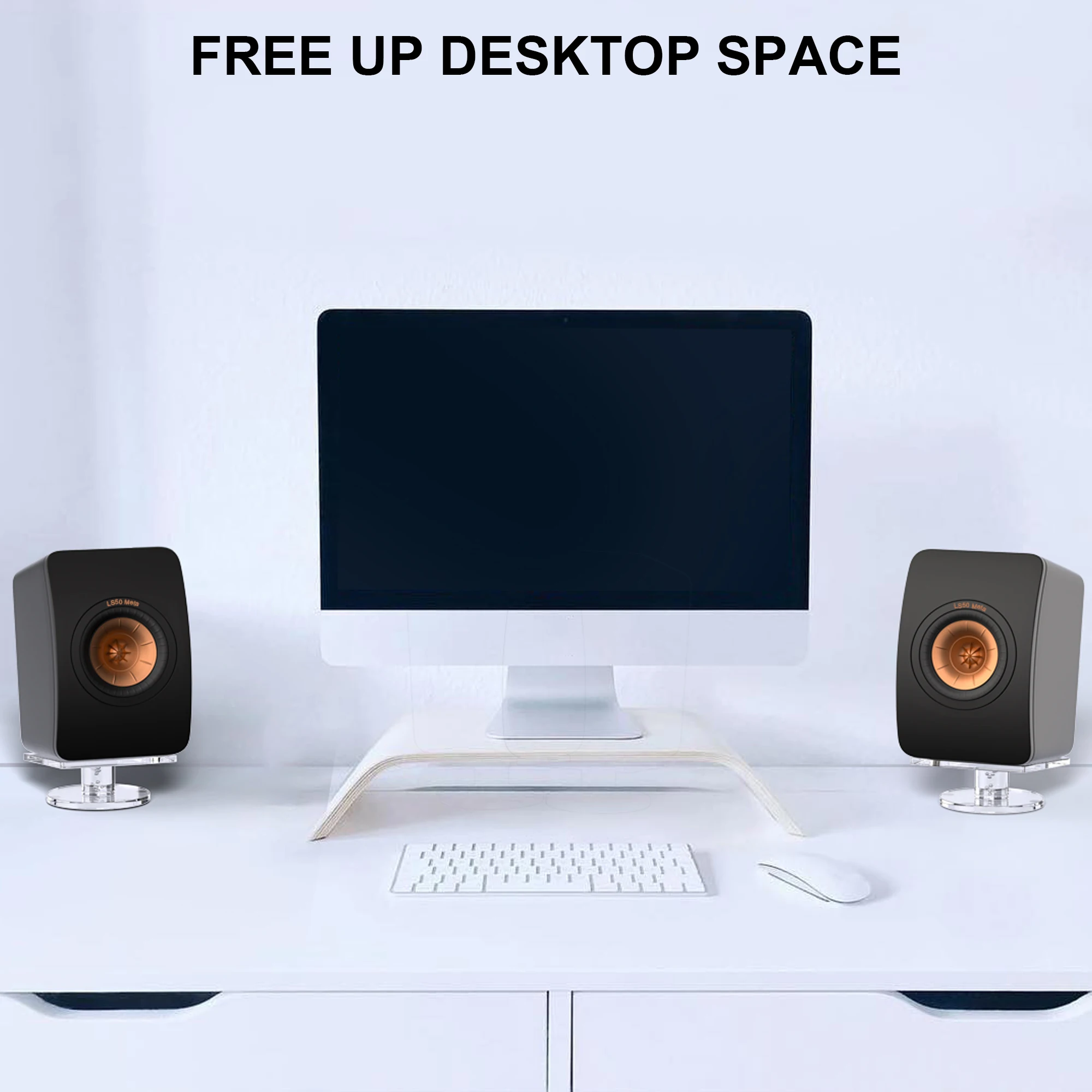 Acrylic desktop stand For KEF LS50 META/META/LSX home smart audio desktop decoration stand,bookshelf speaker base storage rack