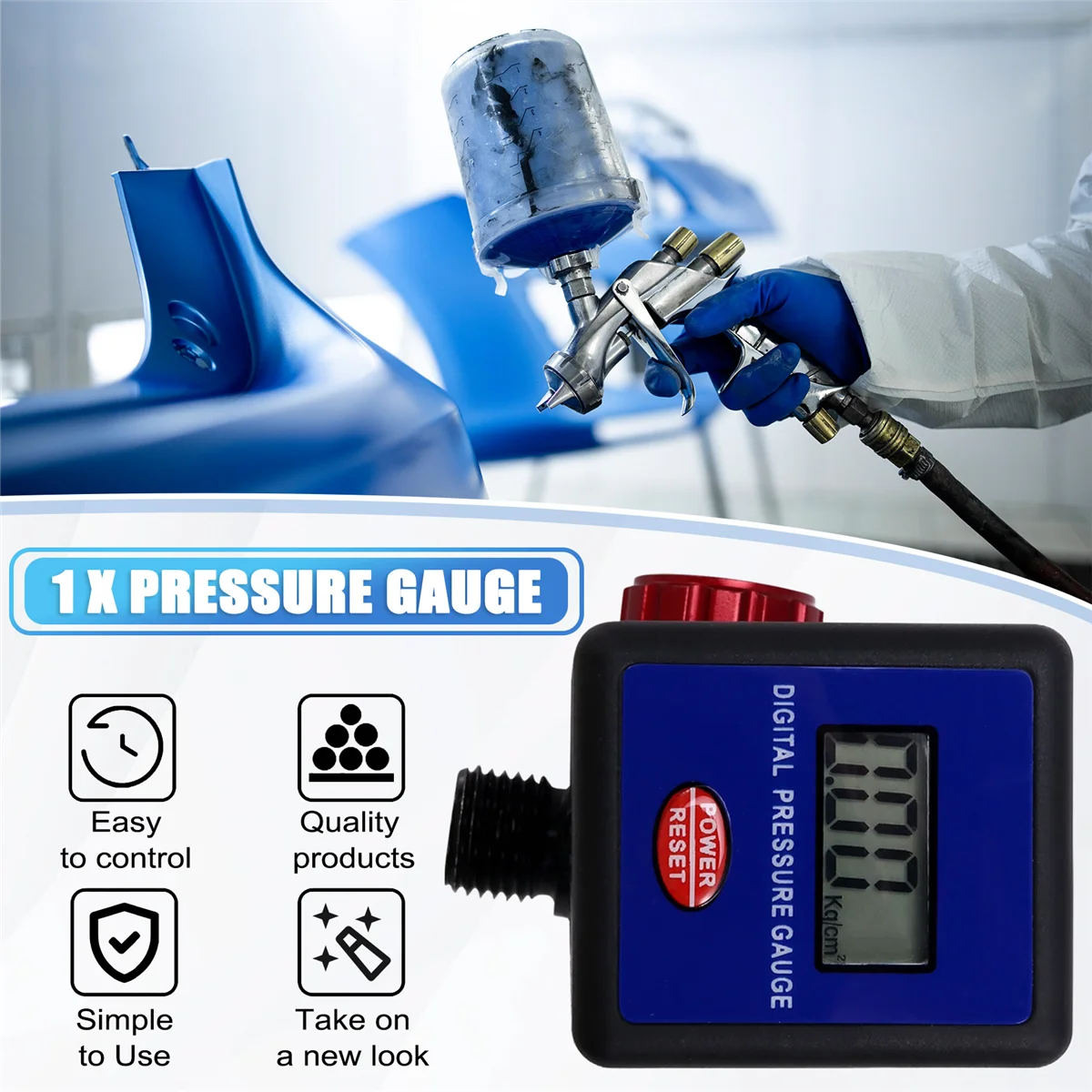 N18r ferramenta medidor de pressão regulador lcd display digital medidor de pressão de ar ferramenta medidor de pressão de ar