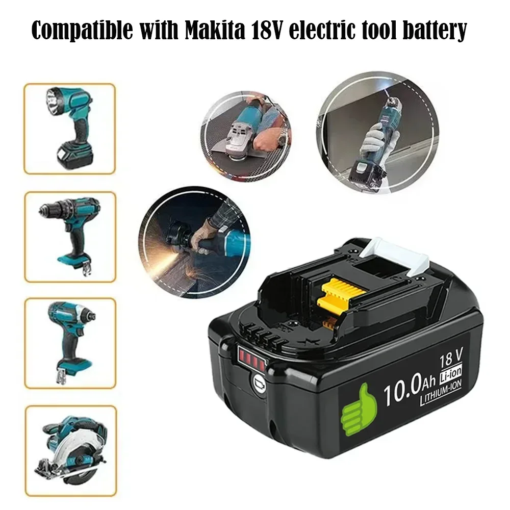 Makita18V 10000mAhOriginal Lithium ion Rechargeable Battery  drill Replacement Battery BL1860 BL1830 BL1850 BL1860B