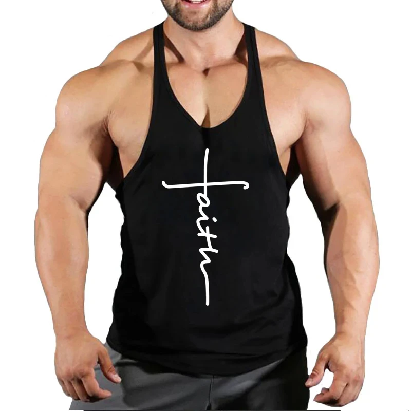 Gym Top Men T-shirts Fitness Man Clothes Muscular Bodybuilding Shirt Singlet Stringer Clothing Vest Men's Singlets Vests Tops