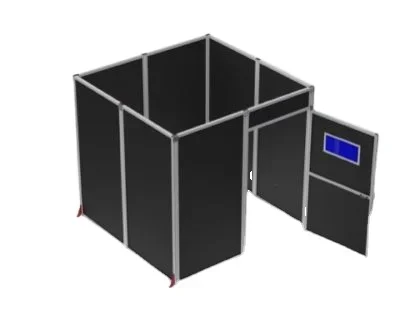 Barriera di sicurezza da parete con protezione per saldatura laser