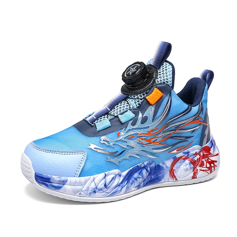 

Children Fashion Sports Shoes Lightweight Breathable Basketball Shoes for Boys Leisure Walking Outdoor Kids Running Sneakers
