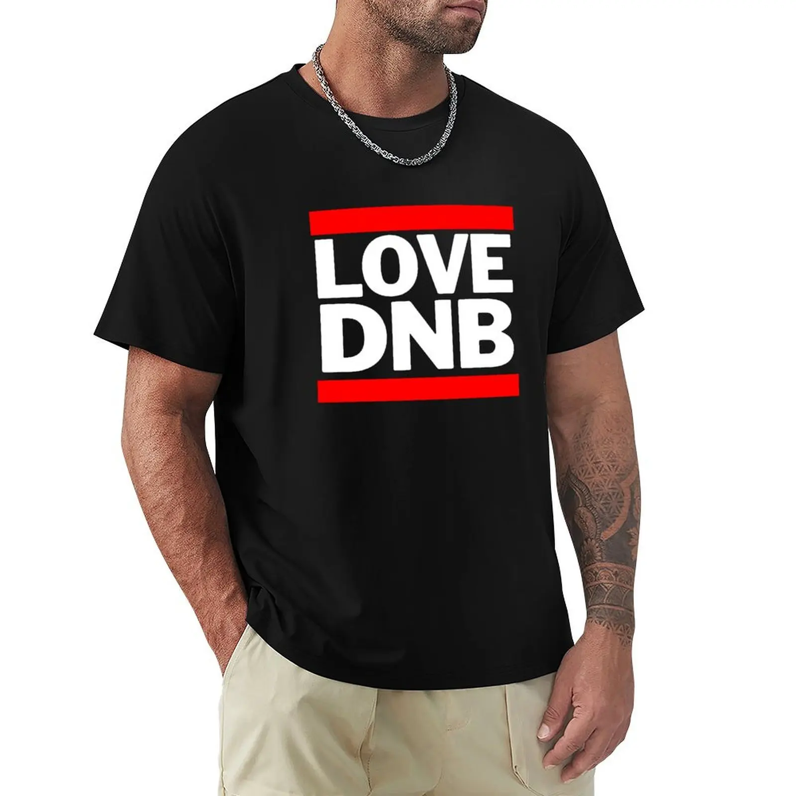 

Love DNB T-Shirt Work Short Sleeve Cotton Top