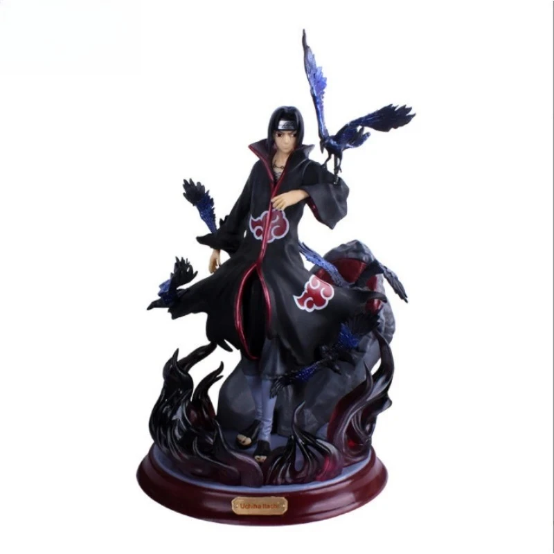 

29CM Anime Naruto Action Figure Uchiha Itachi Pvc Statue Shippuden Uchiha Itachi and Crow Collection Cute Model Kids Toys Gifts
