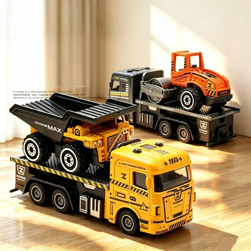 1: 50 European-style alloy flat rescue vehicles transport model toys police cars fire engines cross-border hot sales