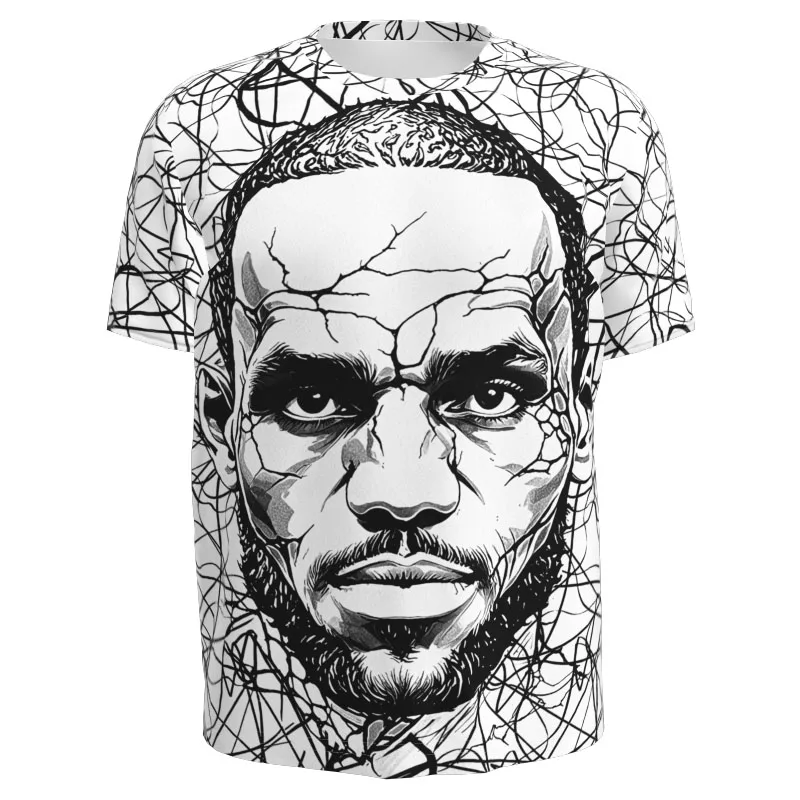 Lebron James Free Custom Label T Shirt Name Number Portrait Games America Teams T-shirt Basketball Casual 23 Jersey USA 3D Style