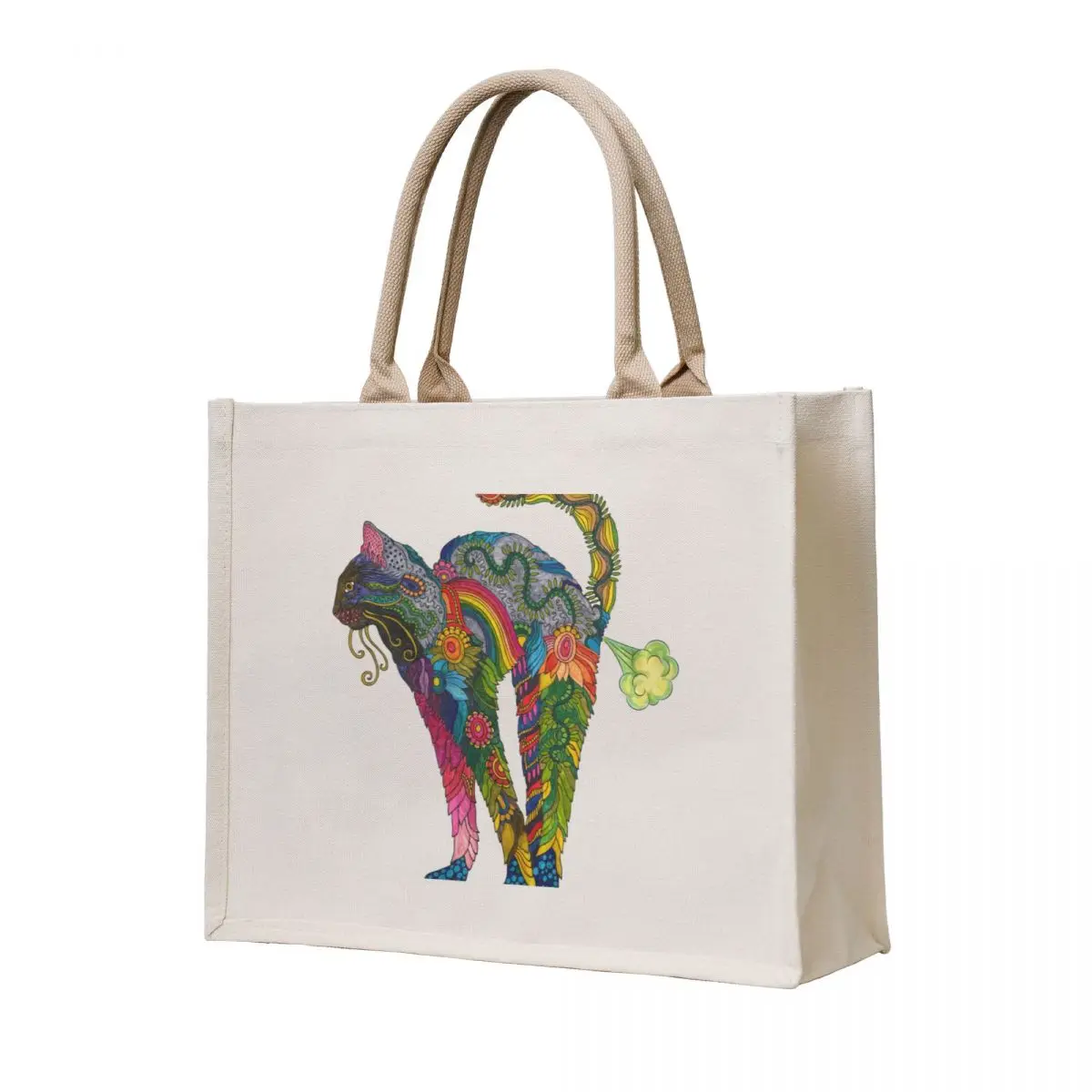 

Farting Rainbow Cat Tote Bag Women's bag bags luxury women custom canvas bag