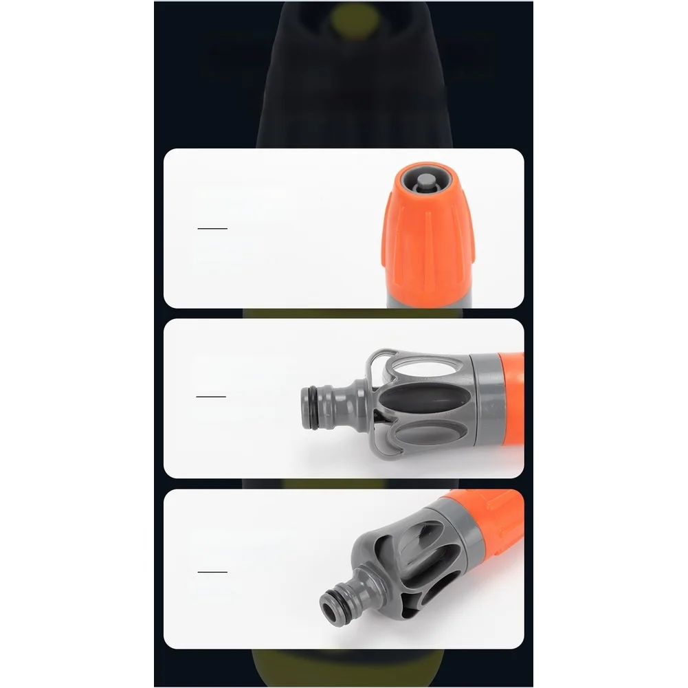 Orange 360 Degree Rotating Garden Hose Nozzle High Pressure Water Sprayer For Car Washing Plant Watering And For Surface Cleanin