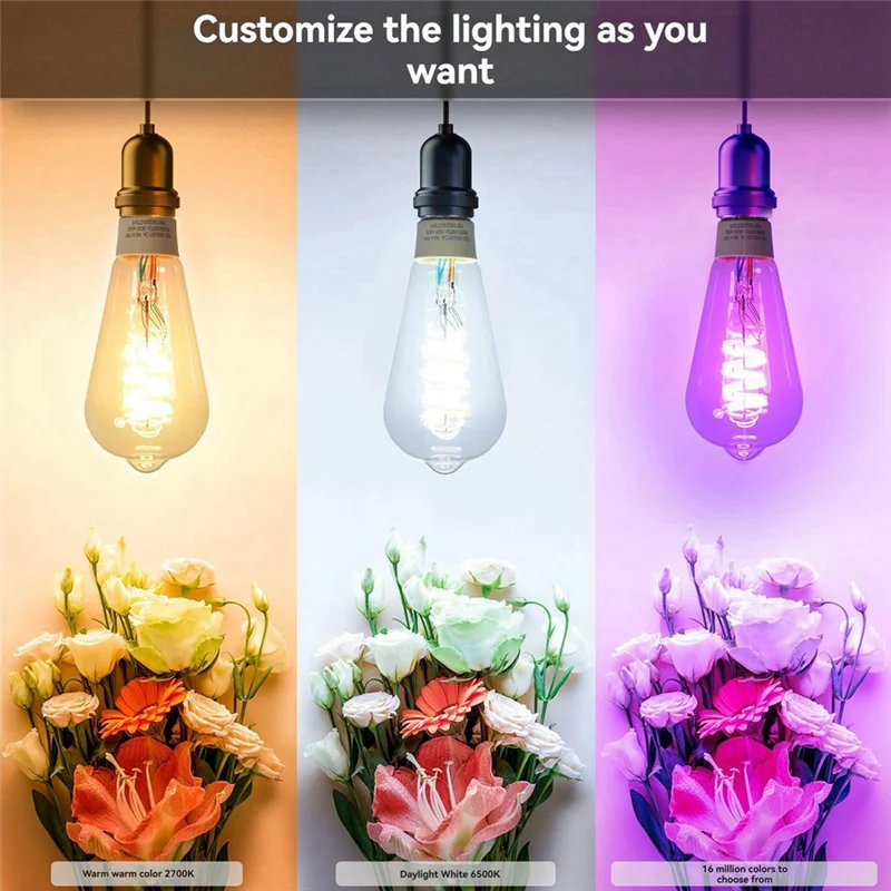 

APPLIA-Tuya Smart Wi-Fi светодиодные лампы RGB 16 миллионов цветов с регулируемой яркостью 2700K-6500K, совместимые с Alexa/Google Home