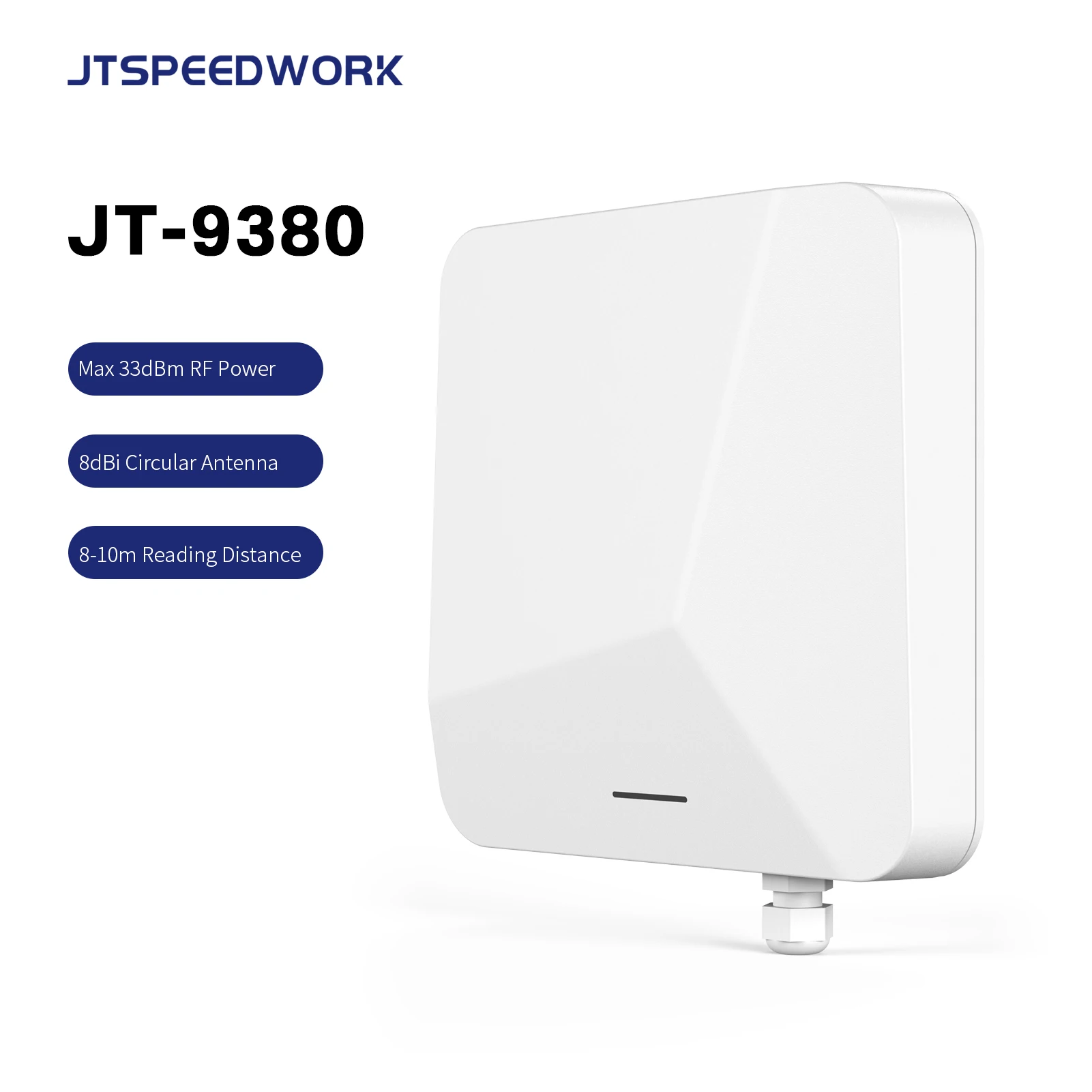 JT-9380 قارئ UHF RFID طويل المدى متعدد العلامات قارئ بطاقات التحكم في الوصول لإدارة النفايات الفعالة