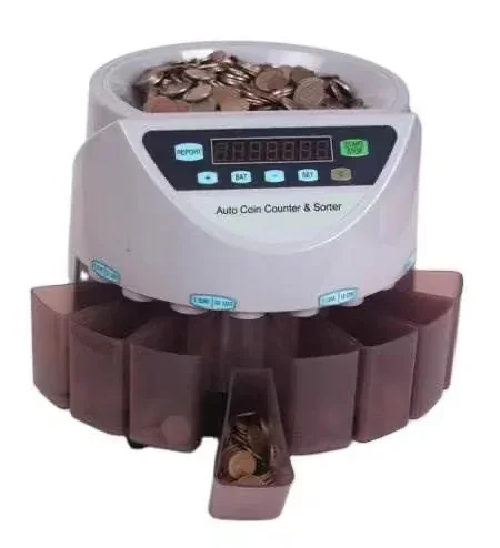 EC60 usd euro  France desktop coin counting machine quantity coin counter machine Coin Sorter