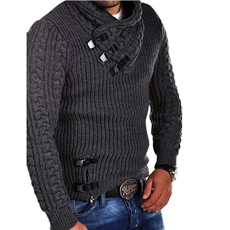 Fall/Winter Mens Sweater Fashion Long Sleeve Knitted Shirt Mens Cardigans