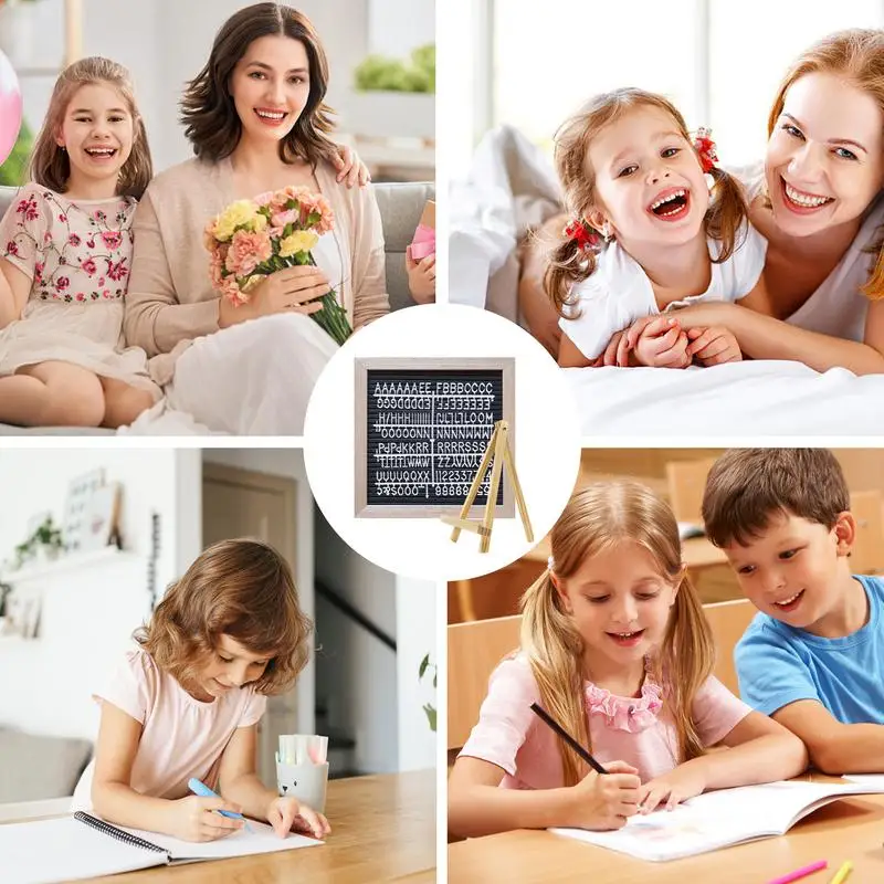 Letter Board Sign Small Felt Message Board Stable Square Letter Sign Fashionable Decoration For Home Work Mother's Day Birthdays