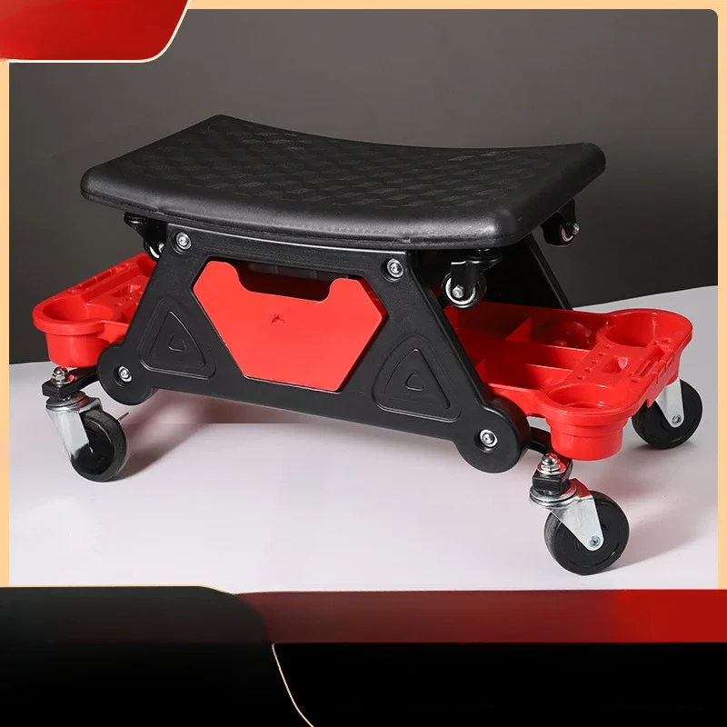 The third generation of polishing stool car beauty work stool sliding crawler  removable seat plate auto repair tool