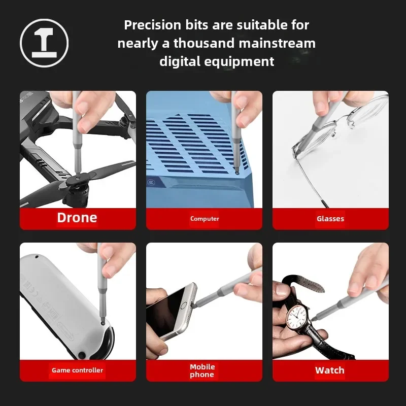 Professionelles Schraubendreher-Werkzeugset zur präzisen Reparatur von Mobiltelefonen, Computer und Brillen