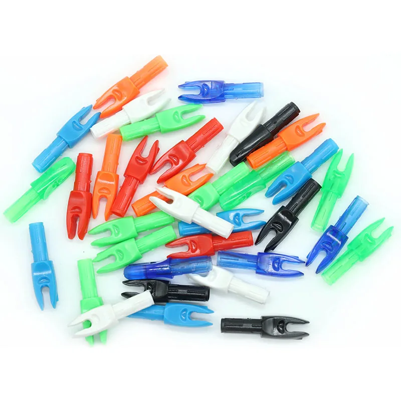 50pcs Archery Arrow Nock ID 5.2mm Insert Arrow Nocks Tail DIY Hunting Shooting Arrows Accessories