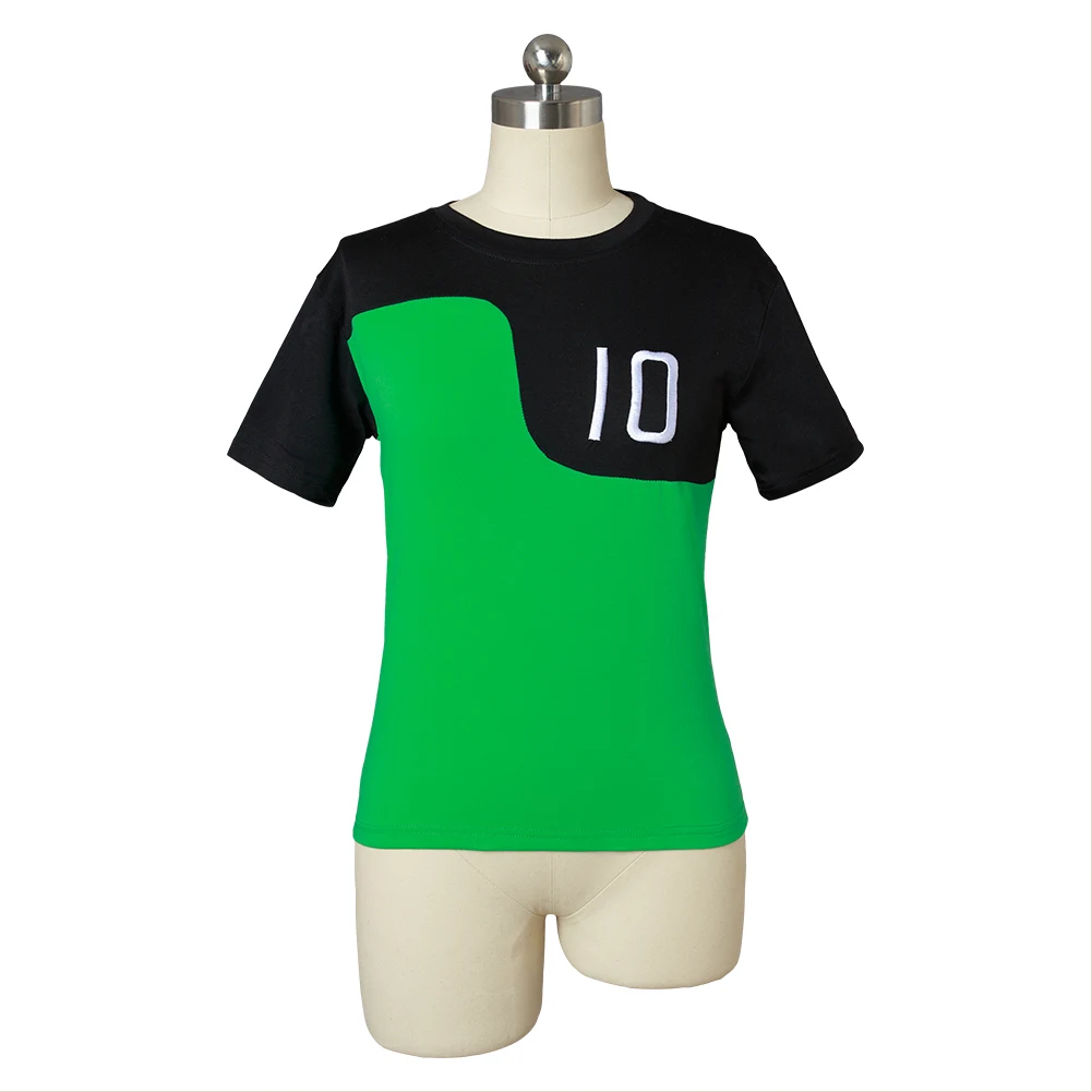 Costume de Cosplay de Ben Tennis 10 pour Enfant et Adulte, T-shirt en Coton Imprimé, Veste à Fermeture Éclair Verte, Manteau de Baseball pour 6 à 12 Ans