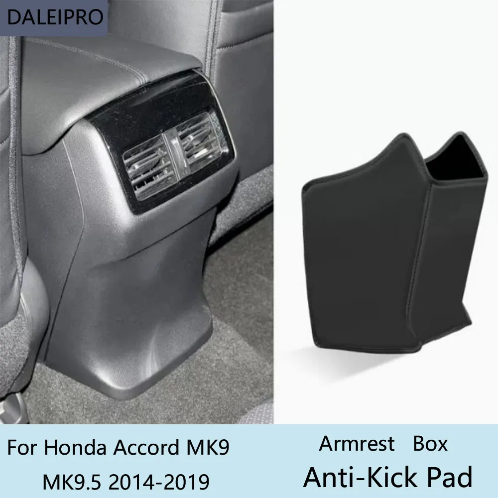 

Car Rear Armrest Box Anti-Kick Pad For Honda Accord MK9 MK9.5 2014 2015-2017 Microfiber Leather Protective Cover Accessories