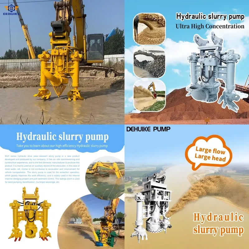 Hydraulic Submersible Slurry Pumps High Dredging Performance Suitable for River Sand Pumping Reservoir Dredging