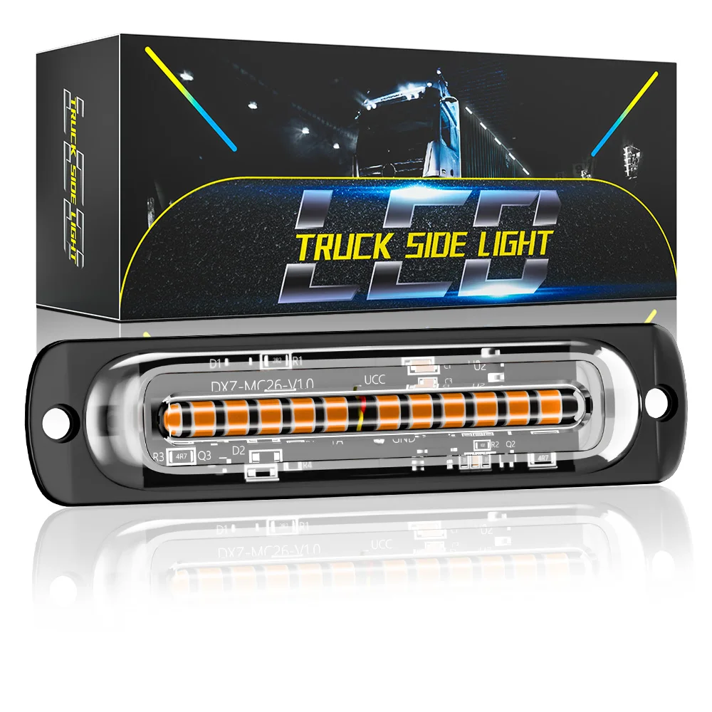 

12LED Strobe Warning Grille Grill Hazard Flash Light bar Car Truck PIckup SUV Beacon Lamp Amber Yellow Orange Traffic 12V 24V