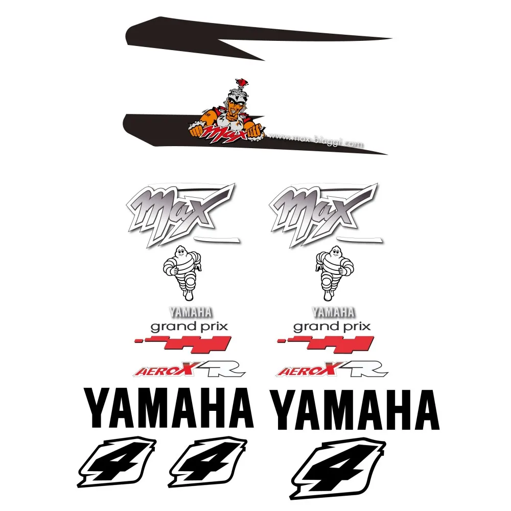 Scooter Motorbike compatible sticker kit Yamaha Aerox R Max Biaggi