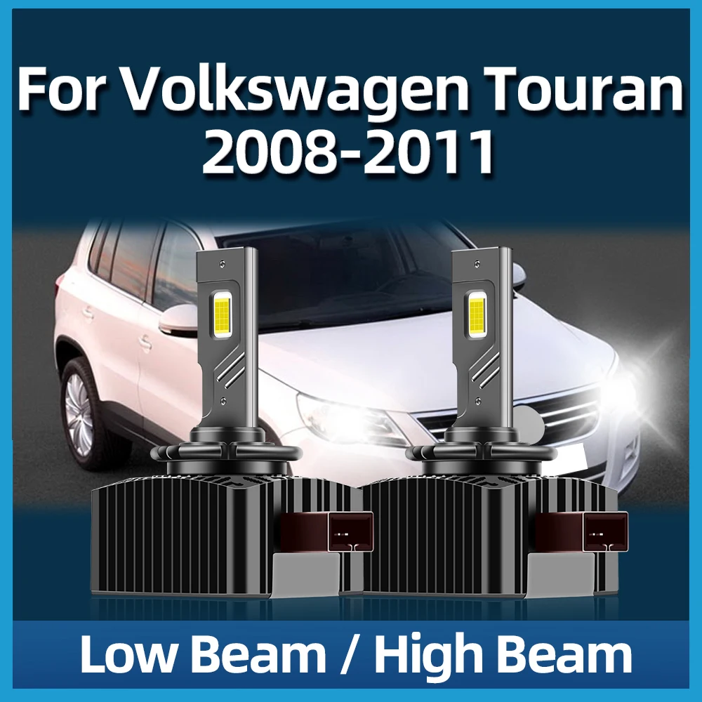 

TEENRAM Plug-N-Play LED Car Headllamp D1S Super Bright Two-side CSP Chip 6000K White For Volkswagen Touran 2008 2009 2010 2011